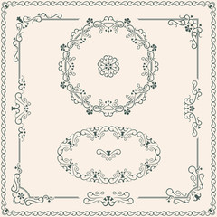 Set of stylish and fashionable frames.