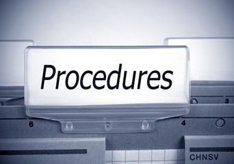 Procedures Register Folder Index in the Office
