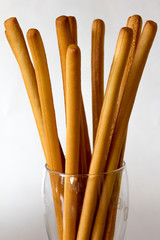 Macro shot of breadsticks