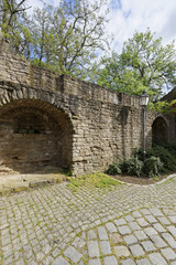Stadtmauer  in  Zeitz, Burgenlandkreis, Sachsen-Anhalt,  Deutschland