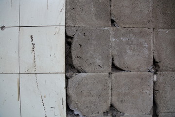 Original volume textured surface of natural stone