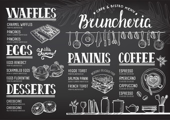 Menu restaurant, food template.