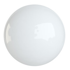 White glossy ball 3D Illustration