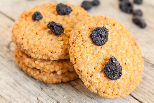 Ceareal Cookies With Dry Blueberries