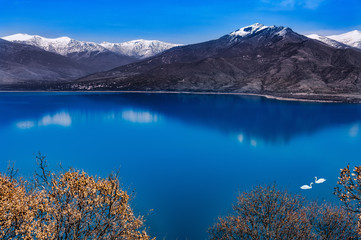 Prespa Lake with reflections