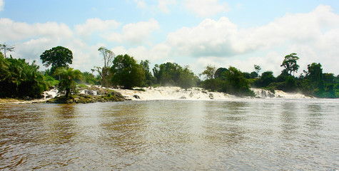 Naklejka premium The Waterfalls of Lobé in Kribi, Cameroon. 