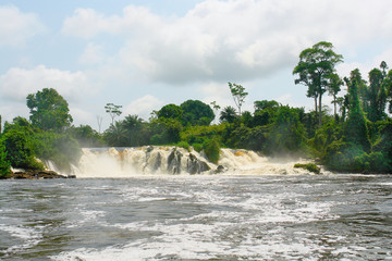 Obraz premium The Waterfalls of Lobé in Kribi, Cameroon. 