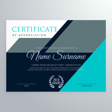elegant appreciation certificate template design