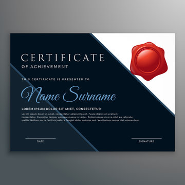modern certificate of achievement design