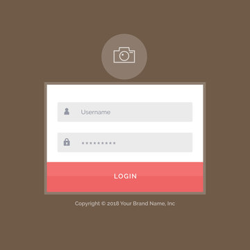 stylish login form for website and mobile application