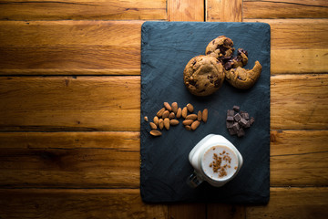 Chocolate Chip Cookies and Almond Milk
