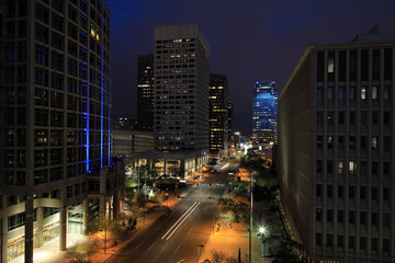 Night view of Phoenix city center