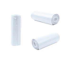 Trash bag roll isolated