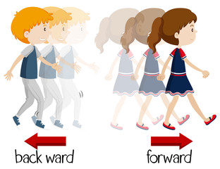 Wordcard for backward and forward