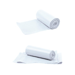 Trash bag roll isolated
