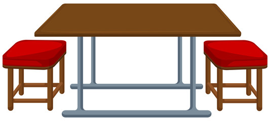 Fototapeta premium Canteen table and chairs