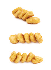 Breaded chicken nugget composition isolated