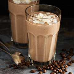 Coffee smoothie with coconut