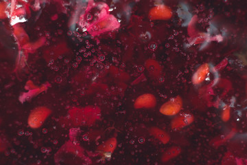 Texture macro raspberry jam
