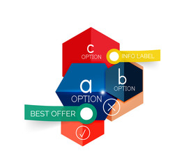 Geometric business infographics templates