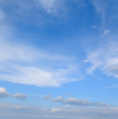 light cumulus clouds in the blue sky