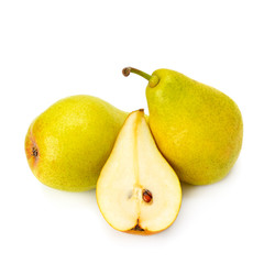 ripe juicy pear isolated on a white background
