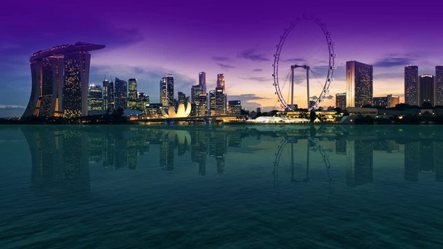 Singapore Landscape - View from the seaside