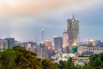 Macau cityscape night