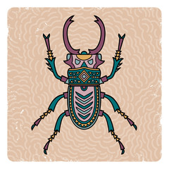 beetle2/Hand drawn beetle. Vector design element beetle.