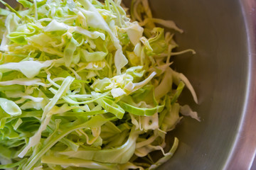 Cabbage slide  for cooking food