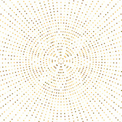 Burst from circles. Abstract dotted surface. Background with colored particles. Retro, vintage, hipster style