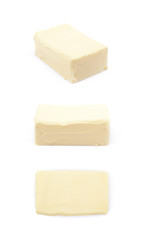 Piece of cooking butter isolated