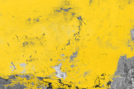 Yellow Vintage Wall, Background, Texture