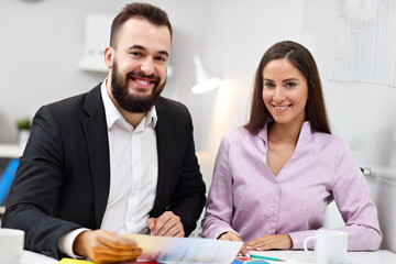 Businesspeople working together in office