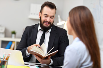 Businesspeople working together in office
