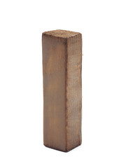 Single sawn wooden letter isolated