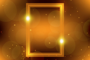 Orange frame with bokeh background, Vector