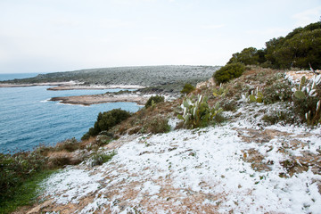 Ionian coast after a exceptional snowfall