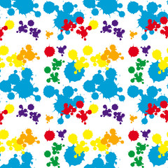 Seamless background design with colorful splash