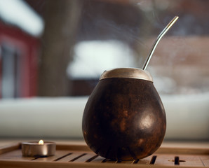 Mate in winter evening.