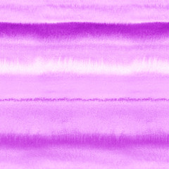 Fototapeta na wymiar Wet watercolor seamless pink violet pattern with blurred stripes. Repeat straight stripes texture background. Hand painting pattern