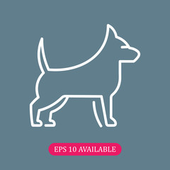 Dog icon vector