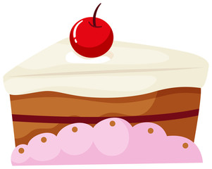 Piece of cake with cherry on top