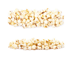 Pile of popcorn flakes isolated