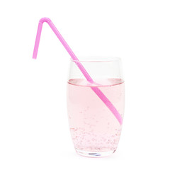 Tall glass of lemonade isolated