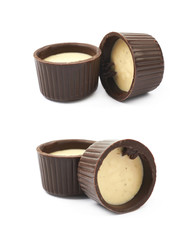 Chocolate confection candy isolated