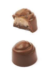 Chocolate confection candy isolated
