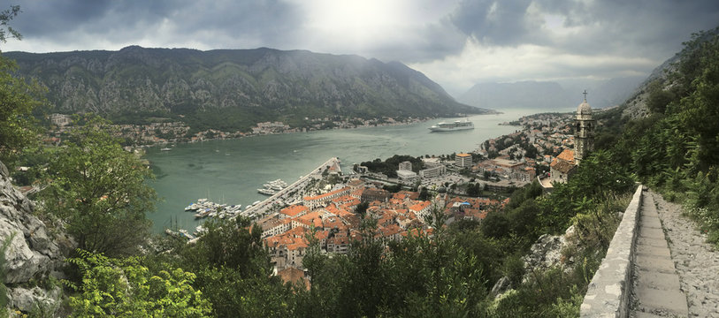 Kotor bay before the storm, Montenegro