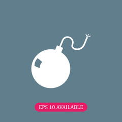 Bomb icon vector