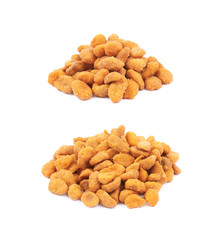 Pile of breaded peanuts isolated